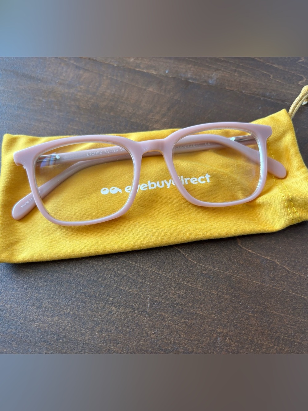 EyeBuyDirect Women's Soft Pink Rectangle Glasses